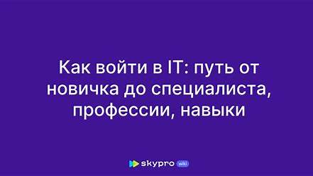 Начало пути в IT: от новичка до востребованного специалиста